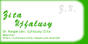 zita ujfalusy business card